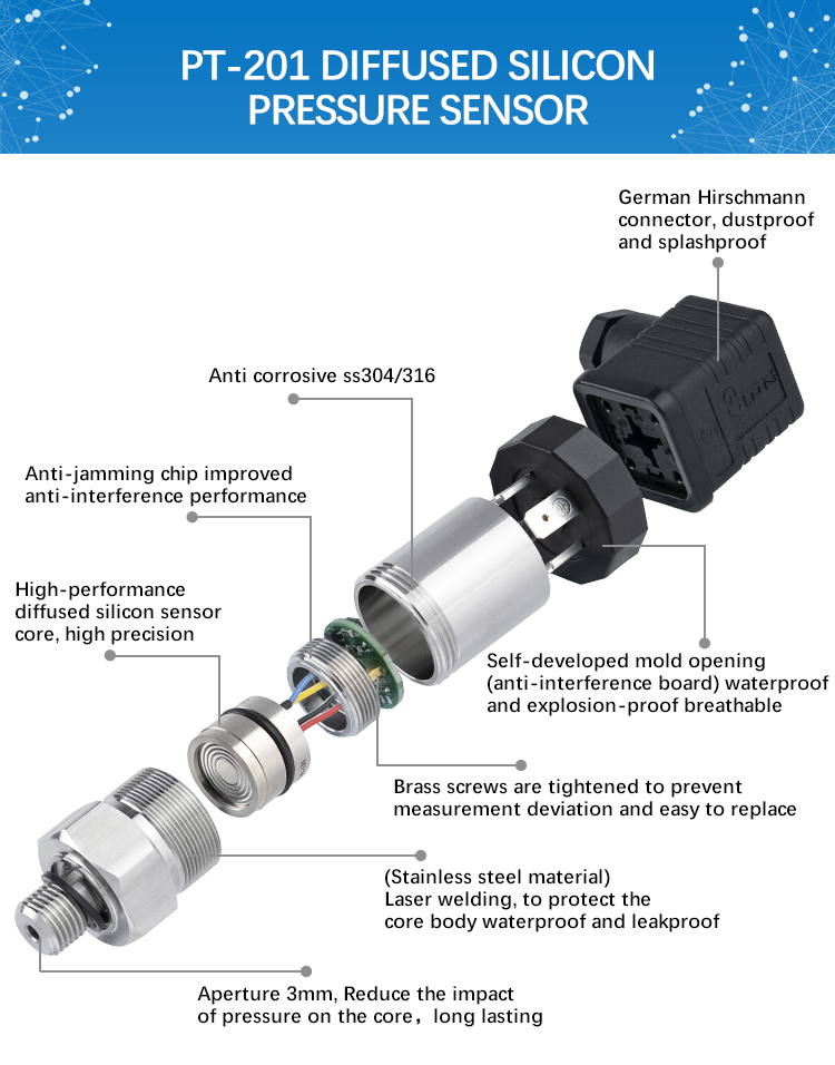PT-201 Diffused Silicon Pressure Sensor 124