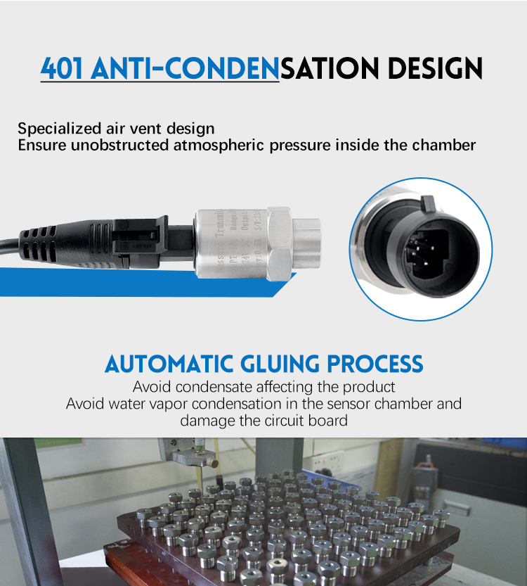 Anti-condensation pressure sensor PT-401 16